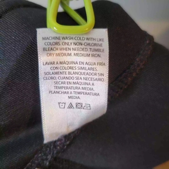 Danskin Now leggings size L gray black leopard print full length yoga pants gym - Picture 9 of 9